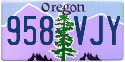 OR license plate 958VJY