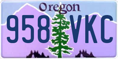 OR license plate 958VKC
