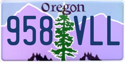 OR license plate 958VLL