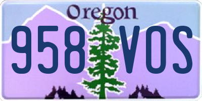 OR license plate 958VOS