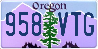 OR license plate 958VTG