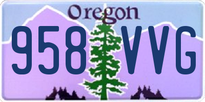 OR license plate 958VVG