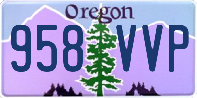 OR license plate 958VVP