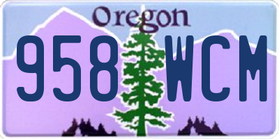 OR license plate 958WCM