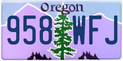 OR license plate 958WFJ