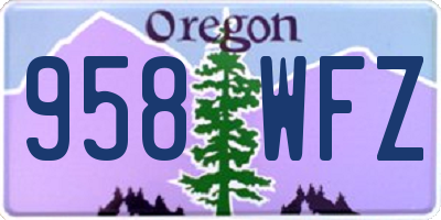 OR license plate 958WFZ