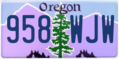 OR license plate 958WJW