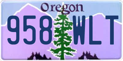 OR license plate 958WLT
