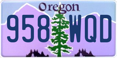 OR license plate 958WQD