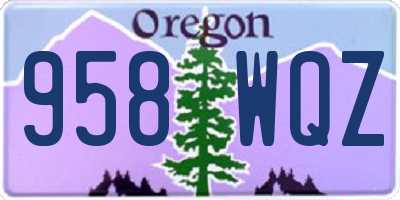 OR license plate 958WQZ