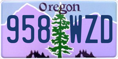 OR license plate 958WZD