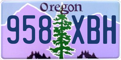 OR license plate 958XBH