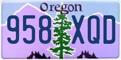 OR license plate 958XQD