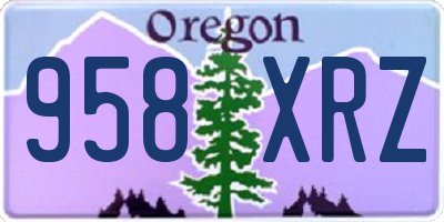 OR license plate 958XRZ