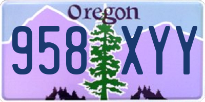 OR license plate 958XYY
