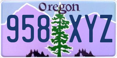 OR license plate 958XYZ