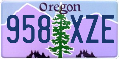 OR license plate 958XZE
