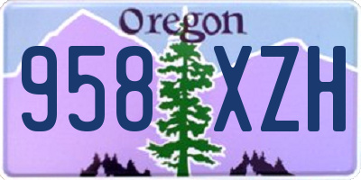 OR license plate 958XZH