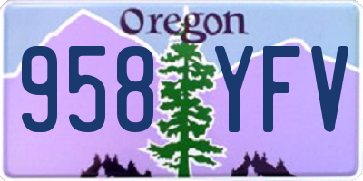 OR license plate 958YFV