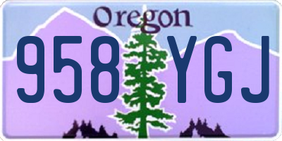OR license plate 958YGJ