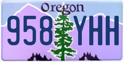 OR license plate 958YHH