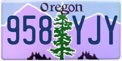 OR license plate 958YJY