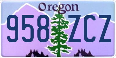 OR license plate 958ZCZ
