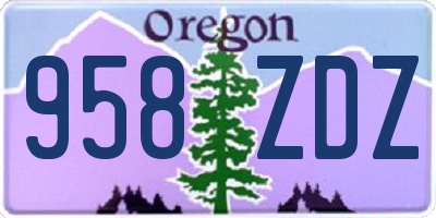 OR license plate 958ZDZ
