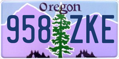 OR license plate 958ZKE