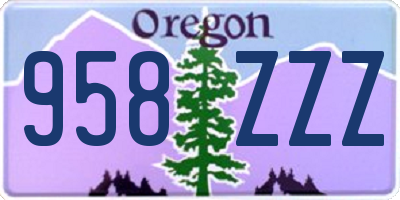OR license plate 958ZZZ