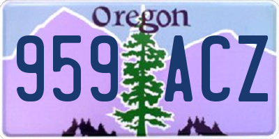 OR license plate 959ACZ