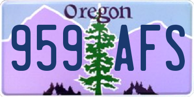 OR license plate 959AFS