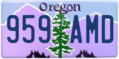 OR license plate 959AMD