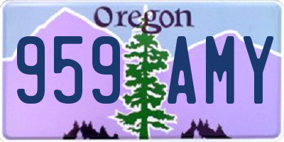 OR license plate 959AMY