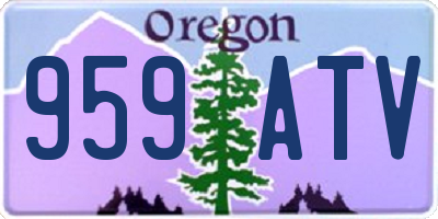 OR license plate 959ATV