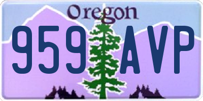 OR license plate 959AVP