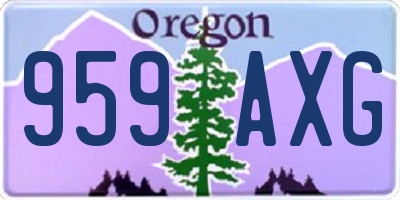 OR license plate 959AXG