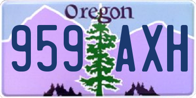 OR license plate 959AXH