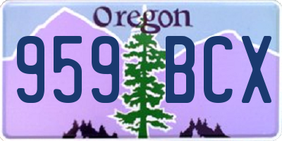 OR license plate 959BCX