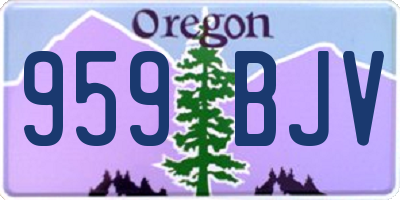 OR license plate 959BJV