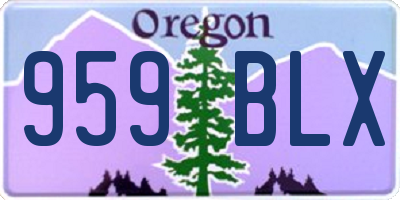 OR license plate 959BLX