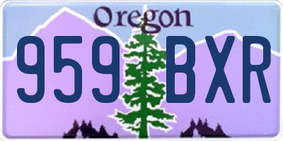 OR license plate 959BXR