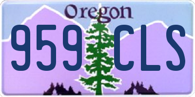 OR license plate 959CLS