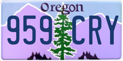 OR license plate 959CRY