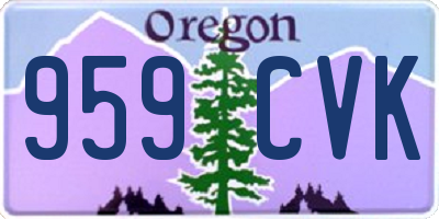 OR license plate 959CVK