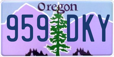 OR license plate 959DKY
