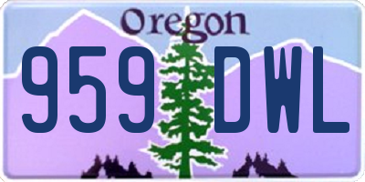 OR license plate 959DWL
