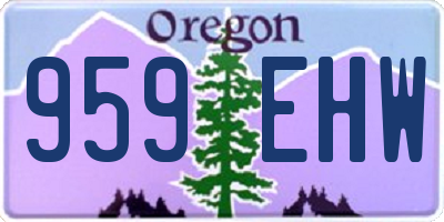 OR license plate 959EHW