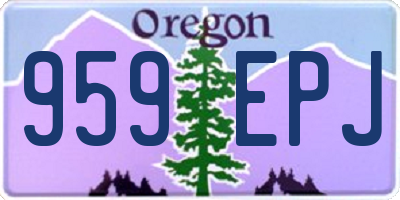 OR license plate 959EPJ
