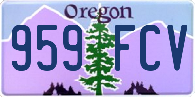 OR license plate 959FCV